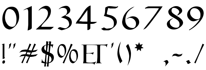 Roman SD Font OTHER CHARS