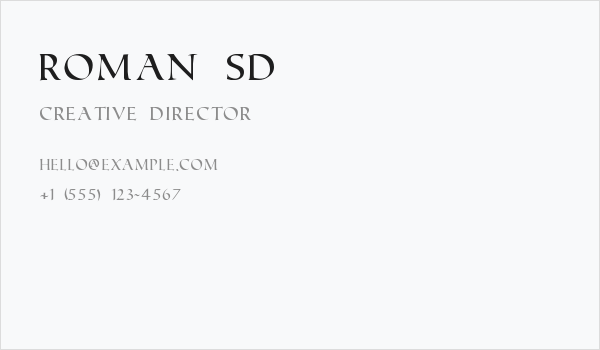 Roman SD Business Card