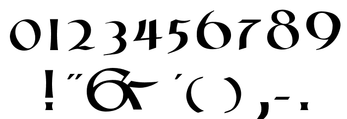 Roman Uncial Modern Font OTHER CHARS