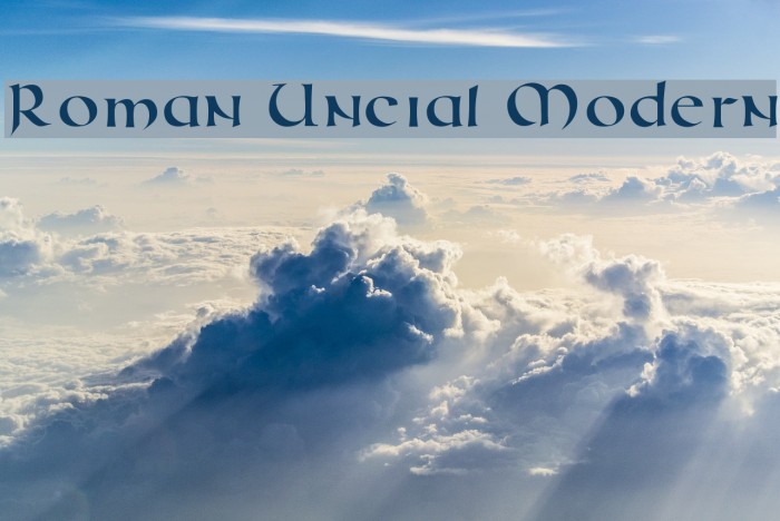 Roman Uncial Modern Font examples