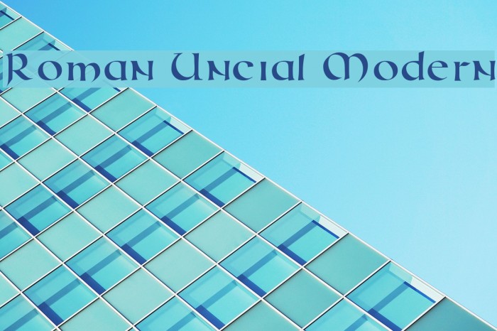 Roman Uncial Modern Font examples