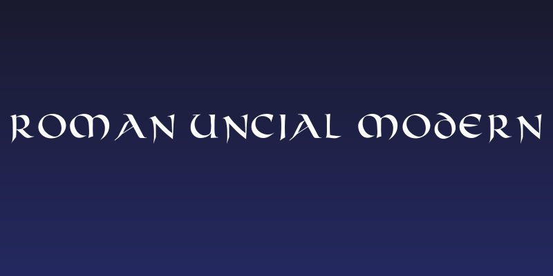 Roman Uncial Modern Social Header