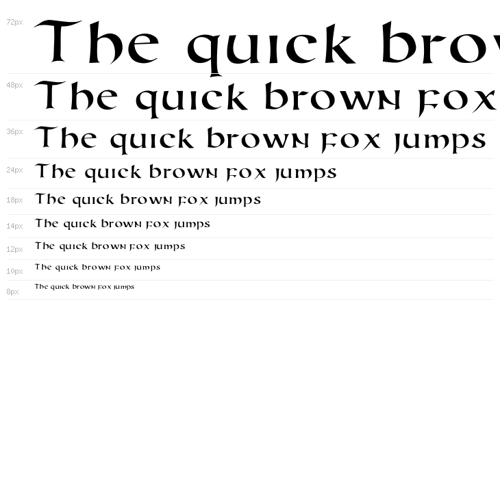 Roman Uncial Modern Waterfall