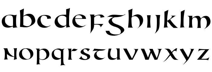 Roman Uncial Modern Font LOWERCASE