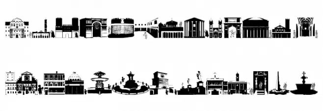 RomanArchitectura Schriftart Groß