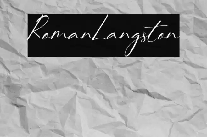 RomanLangston Font examples
