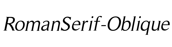 RomanSerif-Oblique Font