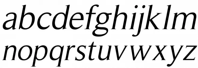 RomanSerif-Oblique फ़ॉन्ट लोअरकेस