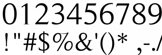 RomanSerif Font OTHER CHARS