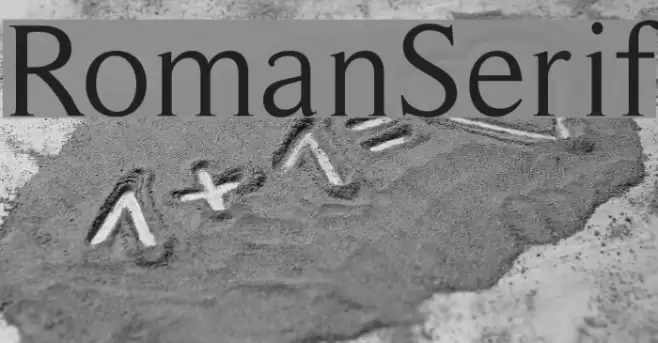 RomanSerif Font examples