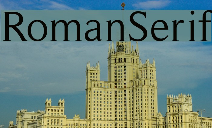 RomanSerif Font examples