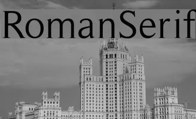 RomanSerif Font examples