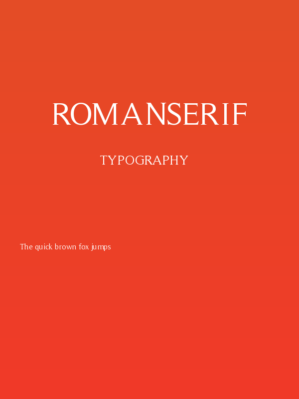 RomanSerif Poster