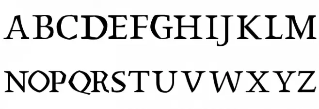 RomanWoodcut Font UPPERCASE