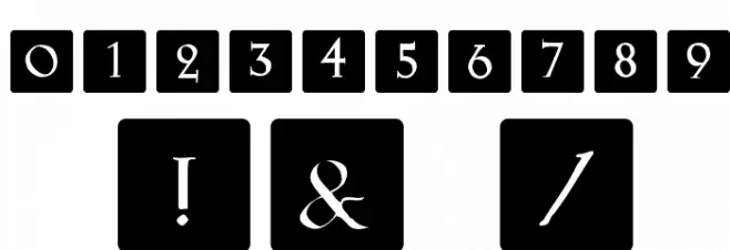 RomanaCapsClassicSquares Font OTHER CHARS