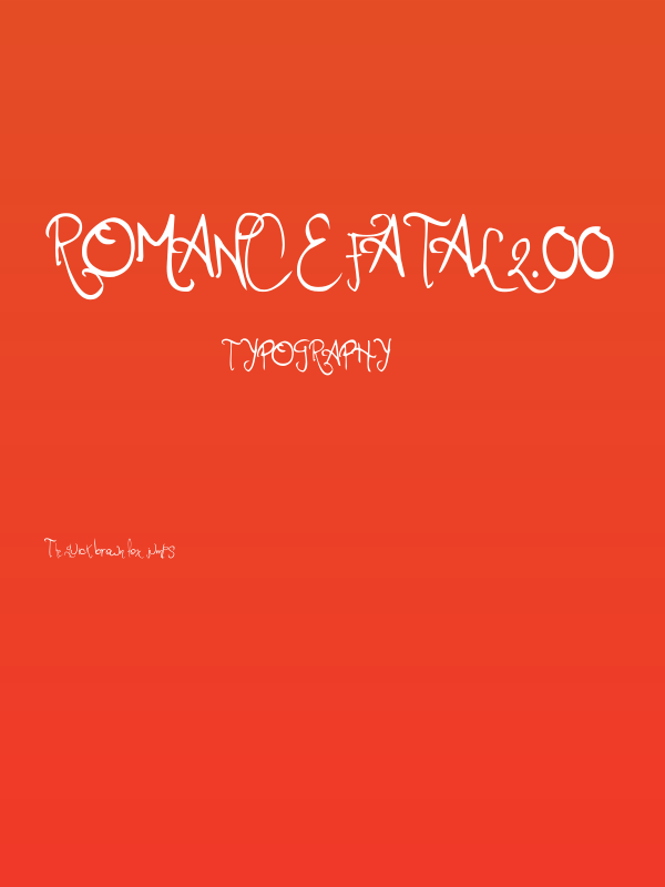 Romance Fatal 2.00 Poster