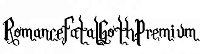 Romance Fatal Goth Premium  Frei Schriftart Herunterladen