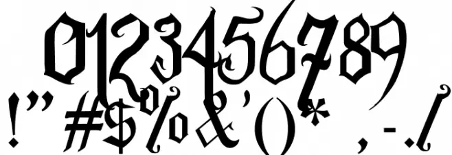 Romance Fatal Goth Premium Font OTHER CHARS