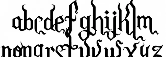 Romance Fatal Goth Premium Font Litere mici
