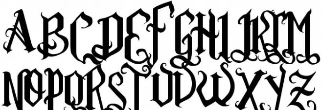 Romance Fatal Goth Premium Schriftart Groß