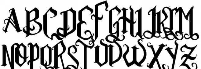 Romance Fatal Goth Versal Schriftart Groß