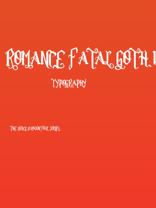 Romance Fatal Goth Versal Poster