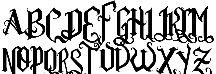 Romance Fatal Goth Versal Font LOWERCASE