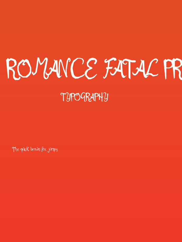 Romance Fatal Prima Poster