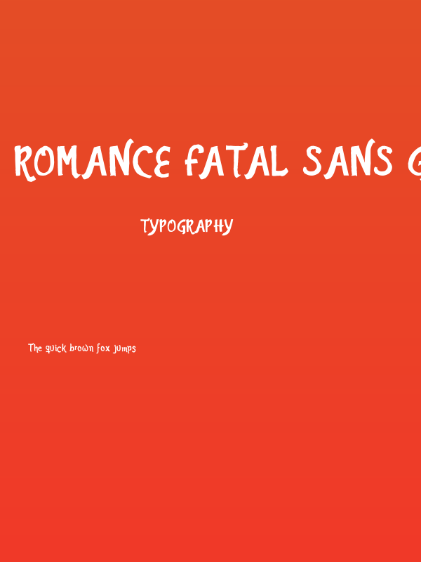 Romance Fatal Sans Grunge Poster