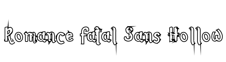 Romance Fatal Sans Hollow  Скачать бесплатные шрифты