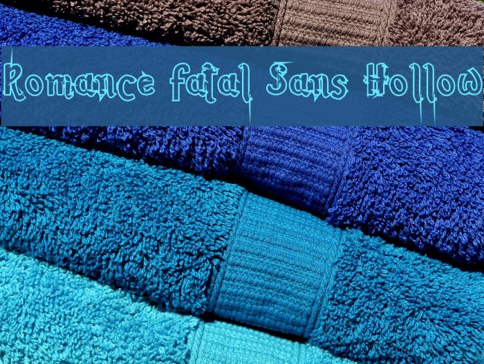 Romance Fatal Sans Hollow Font examples