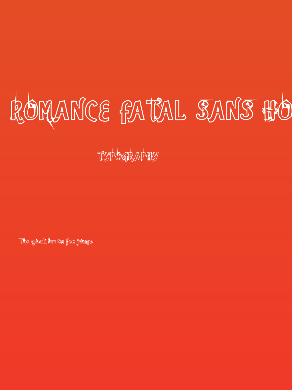 Romance Fatal Sans Hollow Poster
