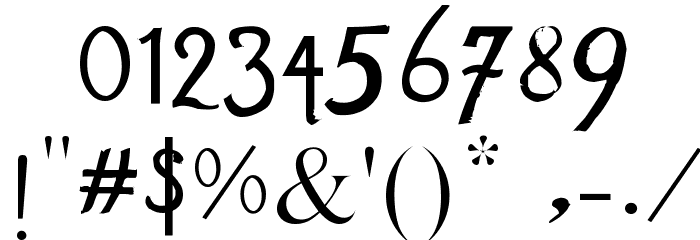 Romance Fatal Sans Thin フォント その他の文字
