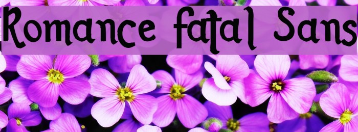 Romance Fatal Sans Font examples
