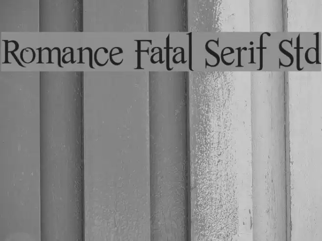 Romance Fatal Serif Std Font examples