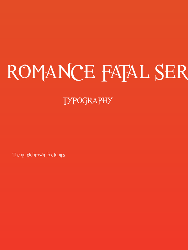 Romance Fatal Serif Std Poster