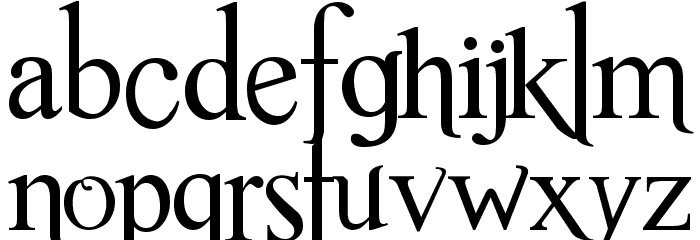 Romance Fatal Serif Std Font LOWERCASE