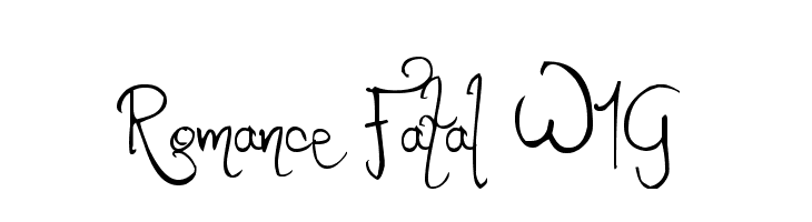 Romance Fatal W1G  Frei Schriftart Herunterladen