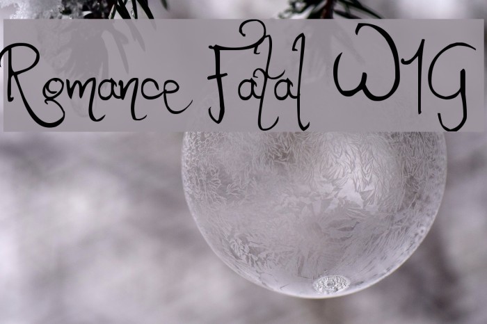 Romance Fatal W1G Font examples