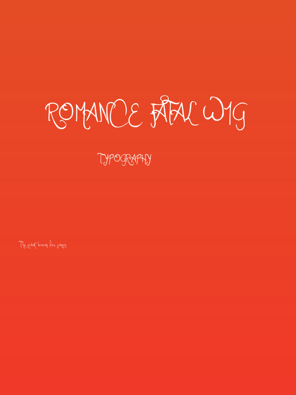 Romance Fatal W1G Poster