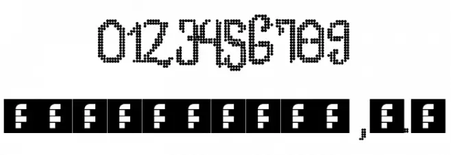 Romance fatal LCD Regular Font OTHER CHARS