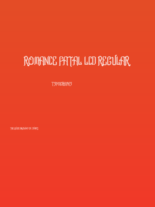 Romance fatal LCD Regular Poster