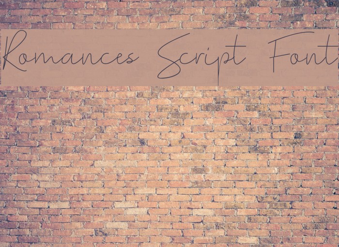 Romances Script Font Font examples