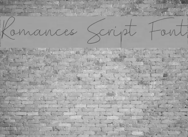 Romances Script Font Font examples