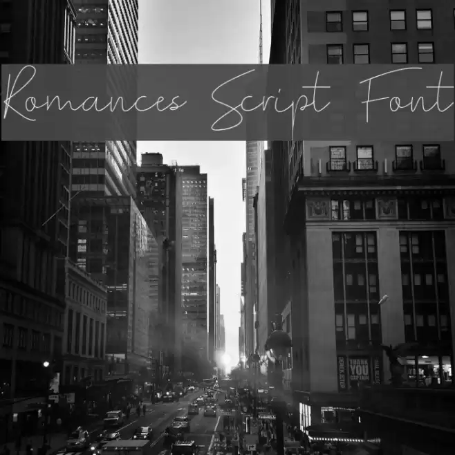 Romances Script Font Font examples