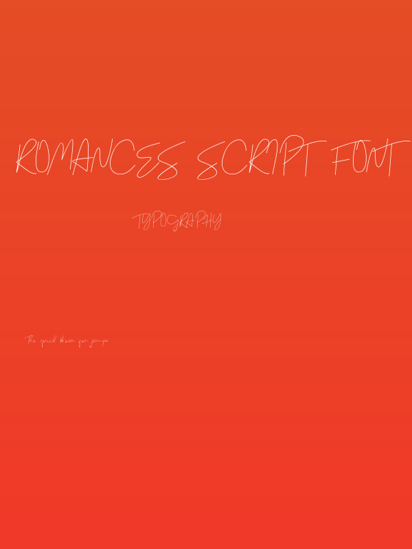 Romances Script Font Poster