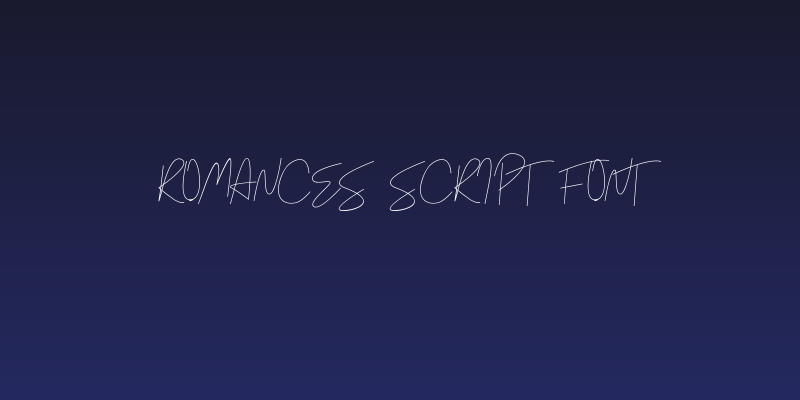 Romances Script Font Social Header