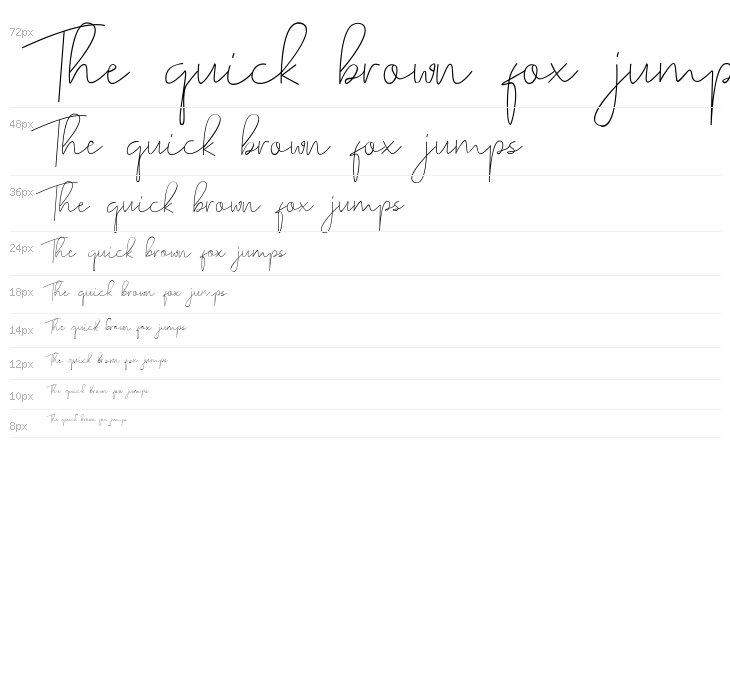 Romances Script Font Waterfall