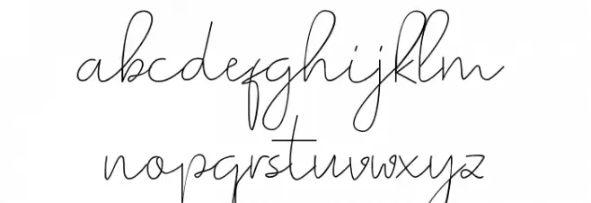 Romances Script Font फ़ॉन्ट लोअरकेस