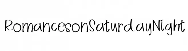 RomancesonSaturdayNight  baixar fontes gratis